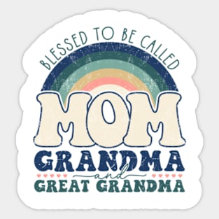 Sunflower Blessed To Be Called mom grandma Mother's Day Sticker